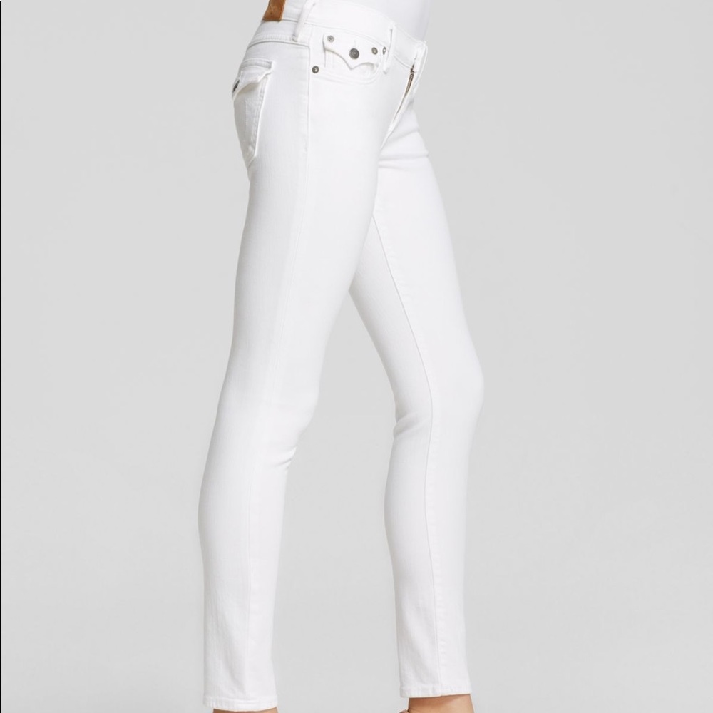Size 27 True Religion White Skinny Jeans